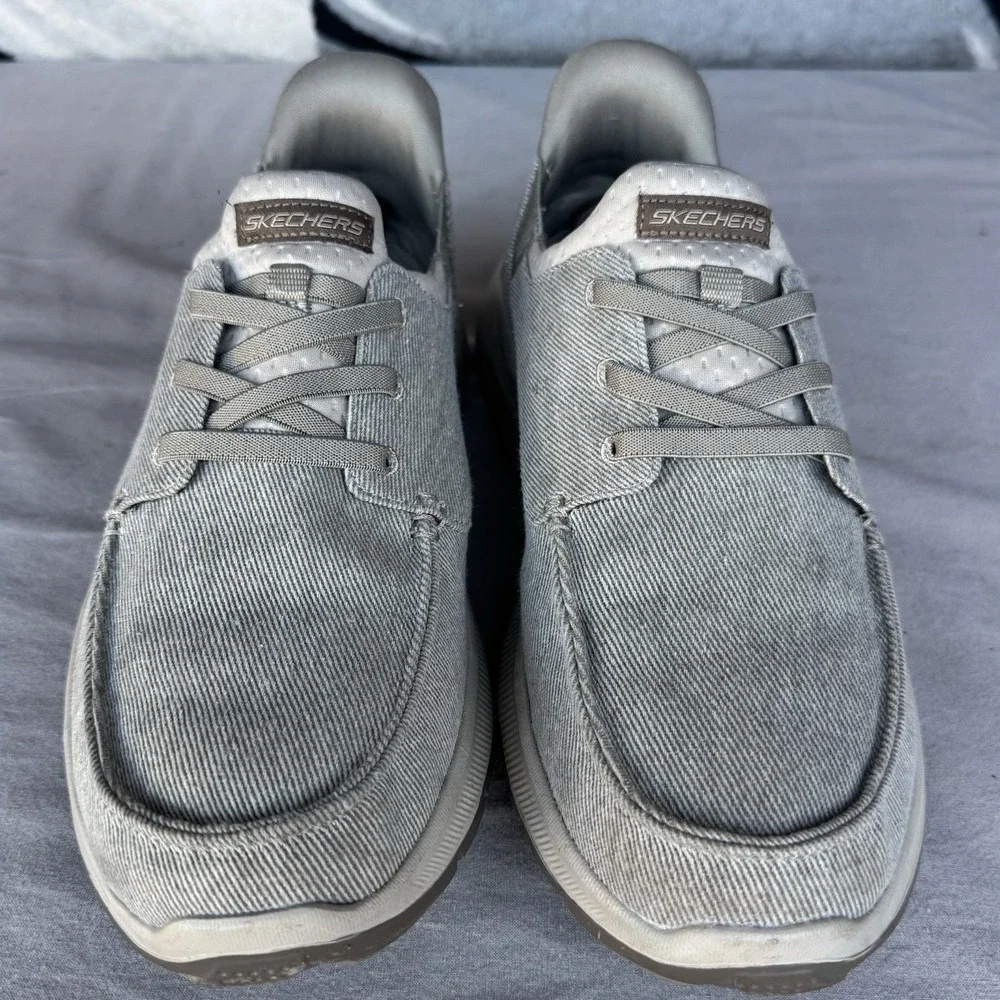 Size 13 - Skechers Shoes Mens Taupe Swift Fit Moc Toe Memory‎ Foam 255010S